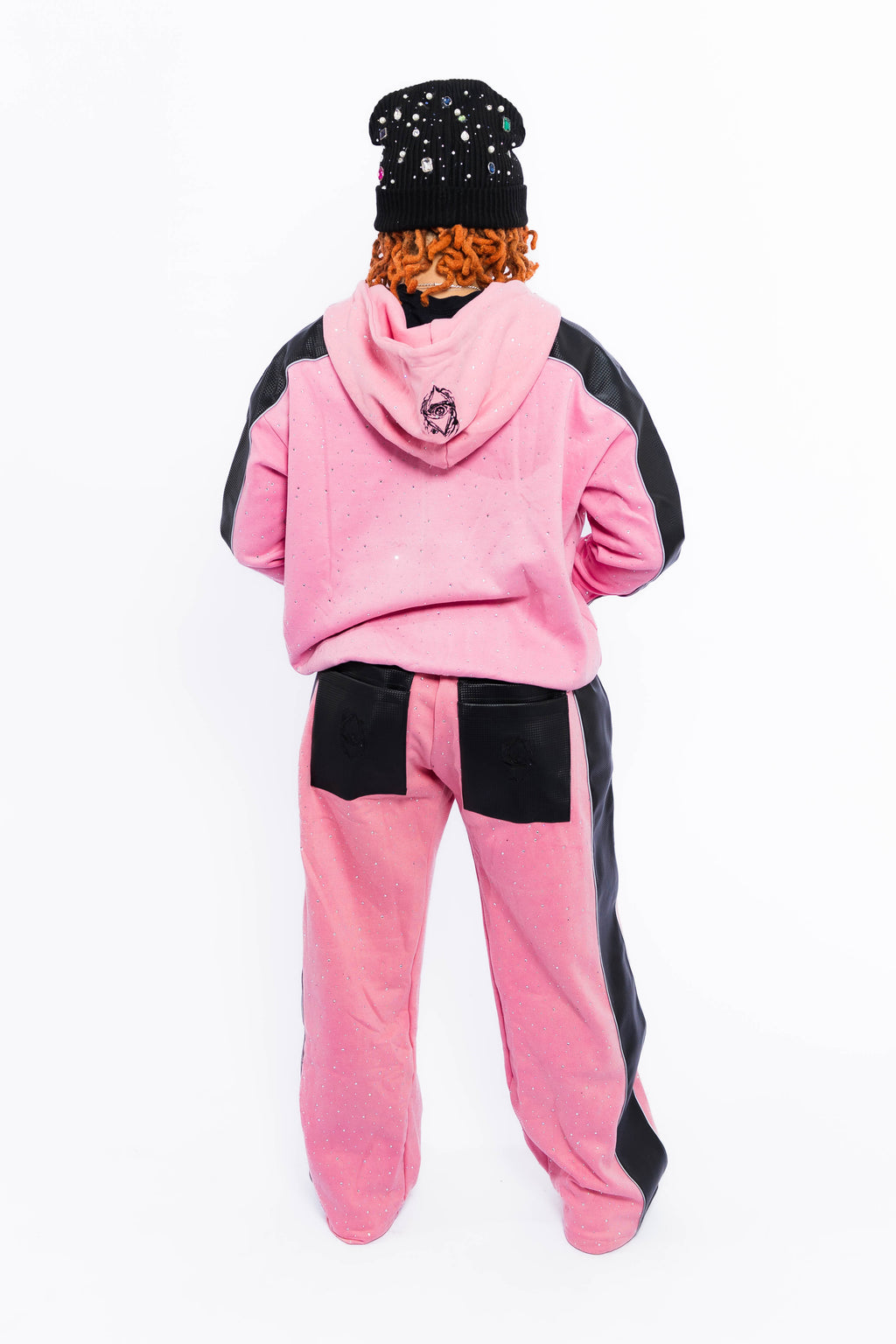Pink Carbon Rhinestone Sweats