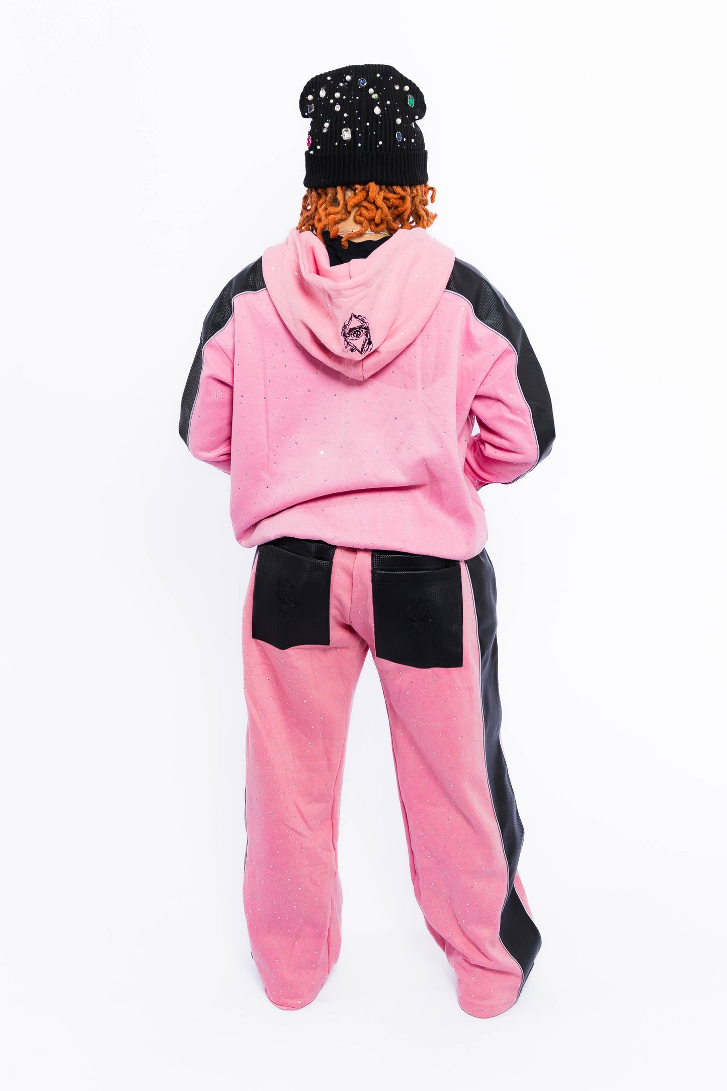 Pink Carbon Rhinestone Sweats