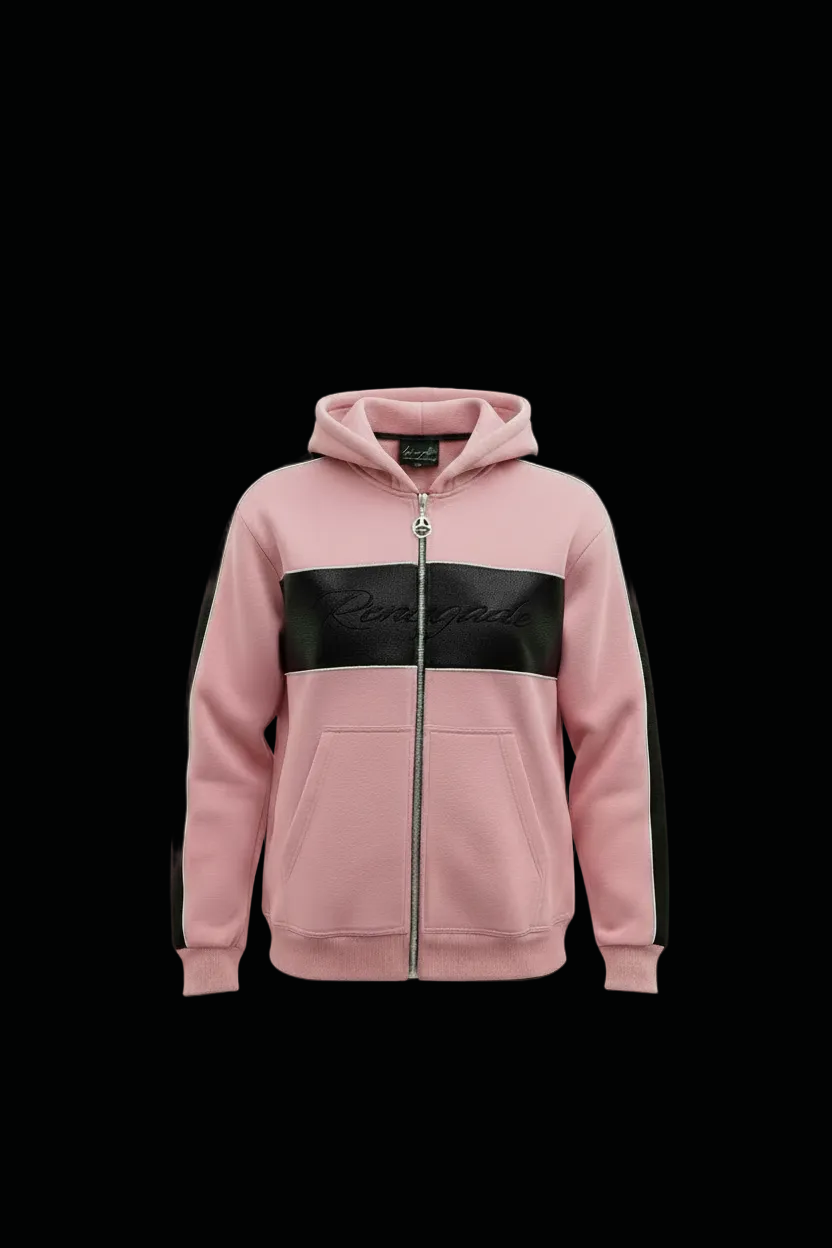 Pink Carbon Rhinestone Hoodie