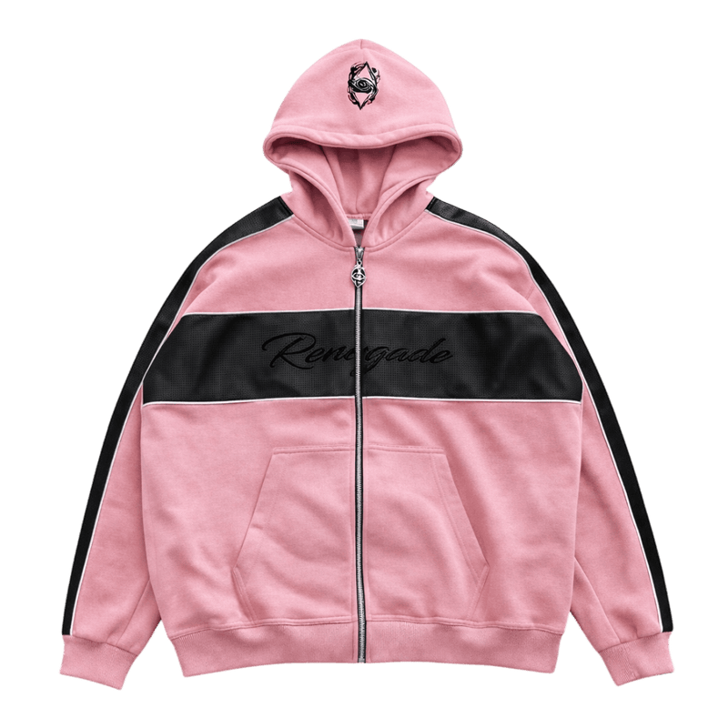 Pink Carbon Rhinestone Hoodie